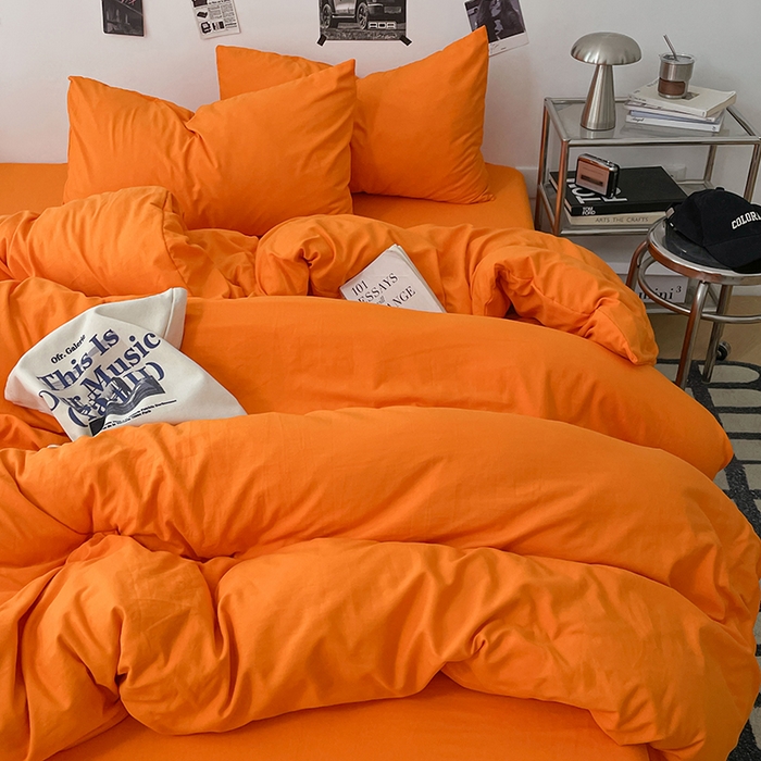 91家纺网 家纺一手货源 找家纺 优梦莱 2025新款糯糯抗菌棉四件套 爱玛橙