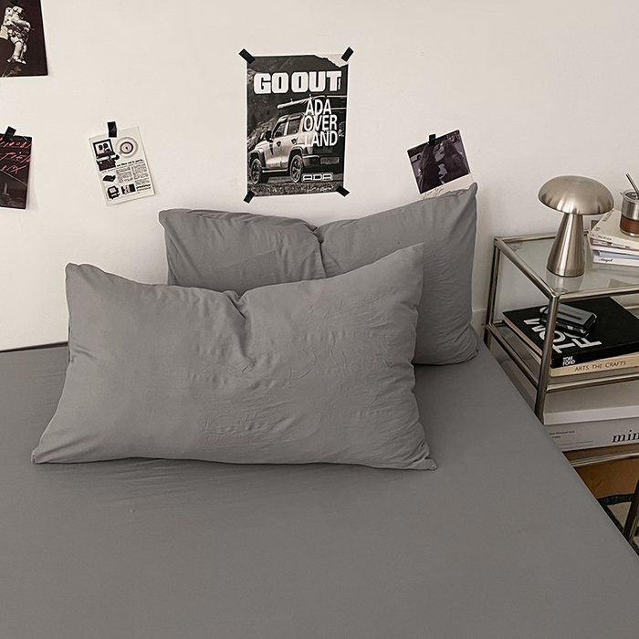 91家纺网 家纺一手货源 找家纺 优梦莱 2025新款糯糯抗菌棉四件套 暗夜灰