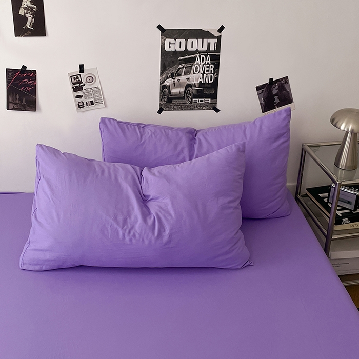 91家纺网 家纺一手货源 找家纺 优梦莱 2025新款糯糯抗菌棉四件套 罗兰紫