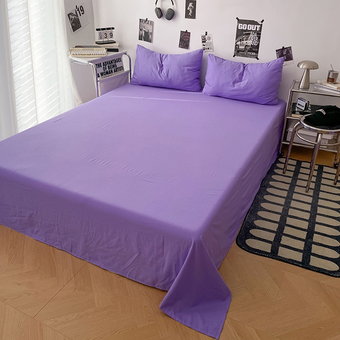 91家纺网 家纺一手货源 找家纺 优梦莱 2025新款糯糯抗菌棉四件套 罗兰紫