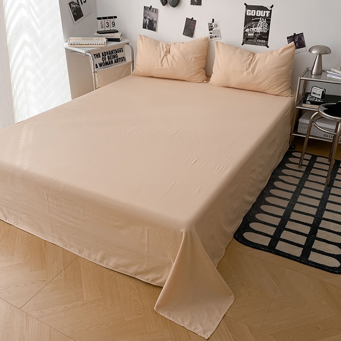 91家纺网 家纺一手货源 找家纺 优梦莱 2025新款糯糯抗菌棉四件套 奶茶色