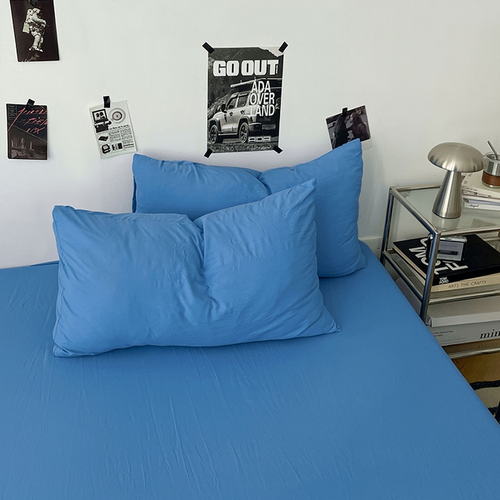 91家纺网 家纺一手货源 找家纺 优梦莱 2025新款糯糯抗菌棉四件套 深海蓝