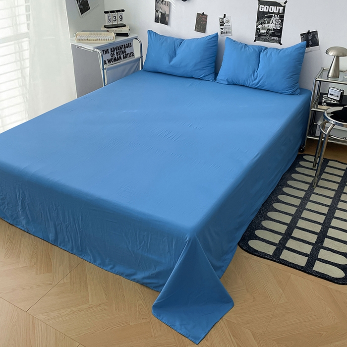 91家纺网 家纺一手货源 找家纺 优梦莱 2025新款糯糯抗菌棉四件套 深海蓝