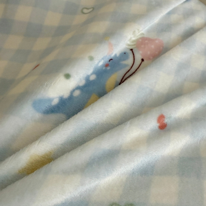 91家纺网 家纺一手货源 找家纺 于果 2025新款牛奶绒印花四件套 恐龙乐园