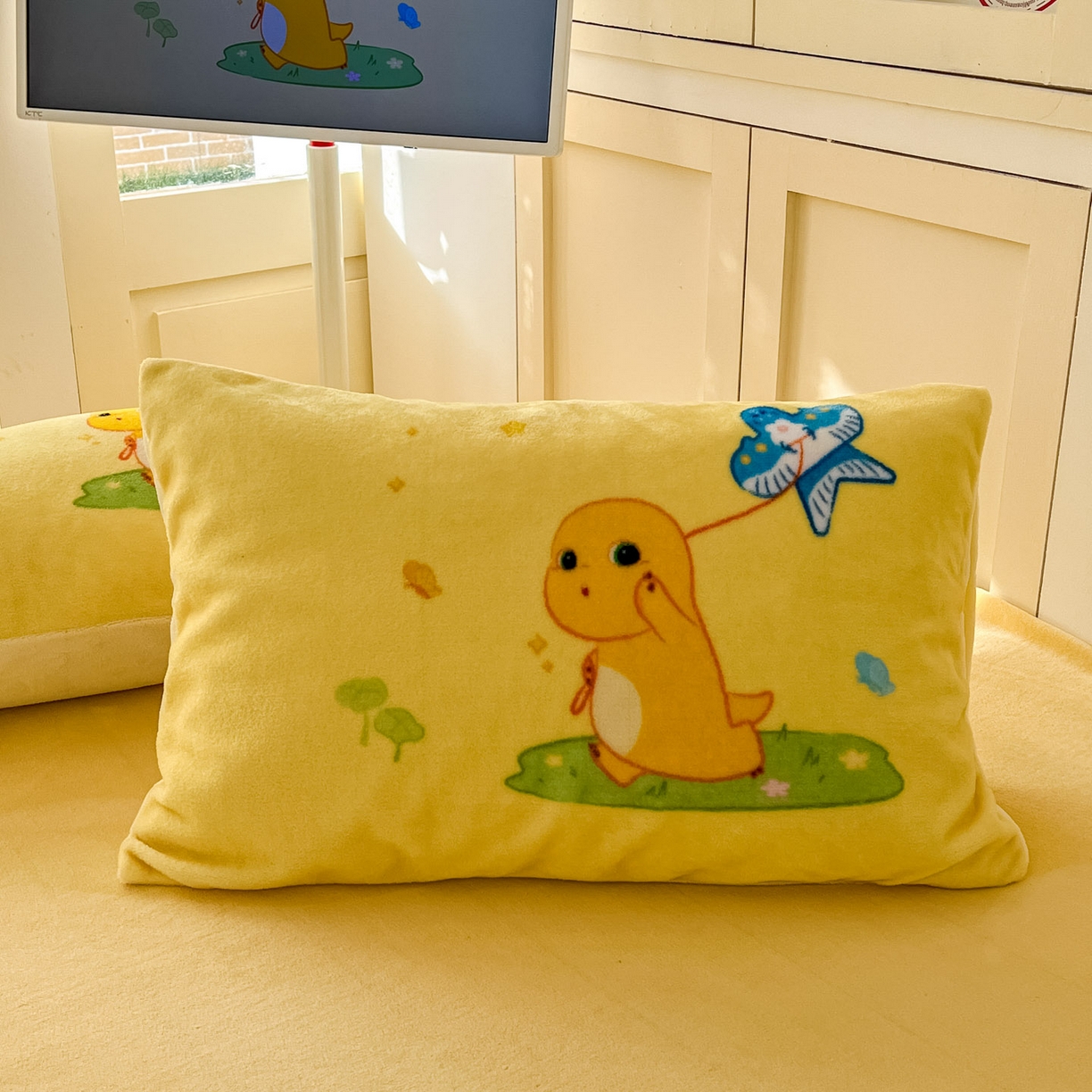 91家纺网 家纺一手货源 找家纺 （总）浩诚 2025秋冬新款高克重牛奶绒大版卡通四件套