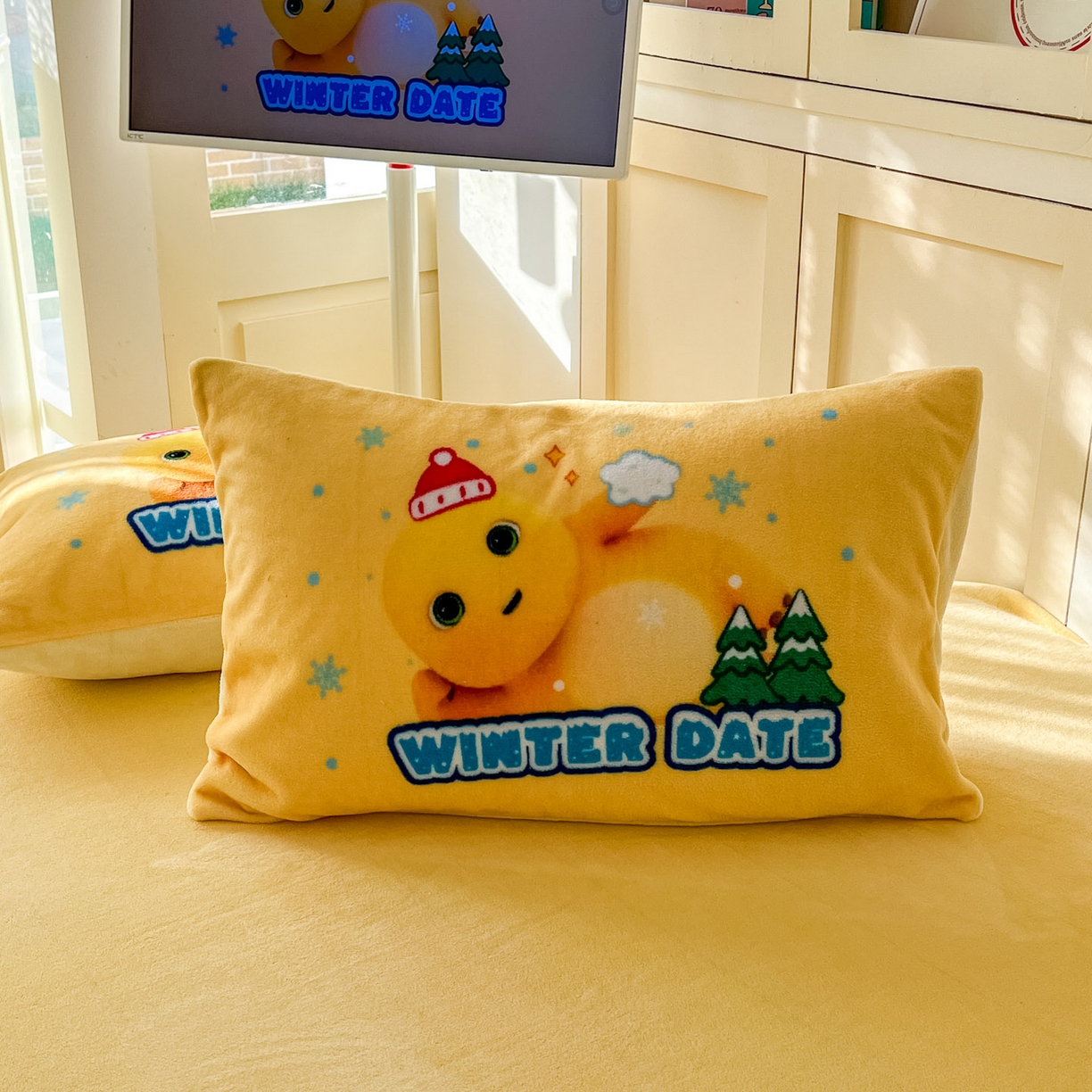 91家纺网 家纺一手货源 找家纺 浩诚 2025秋冬新款高克重牛奶绒大版卡通四件套 冬日暖暖