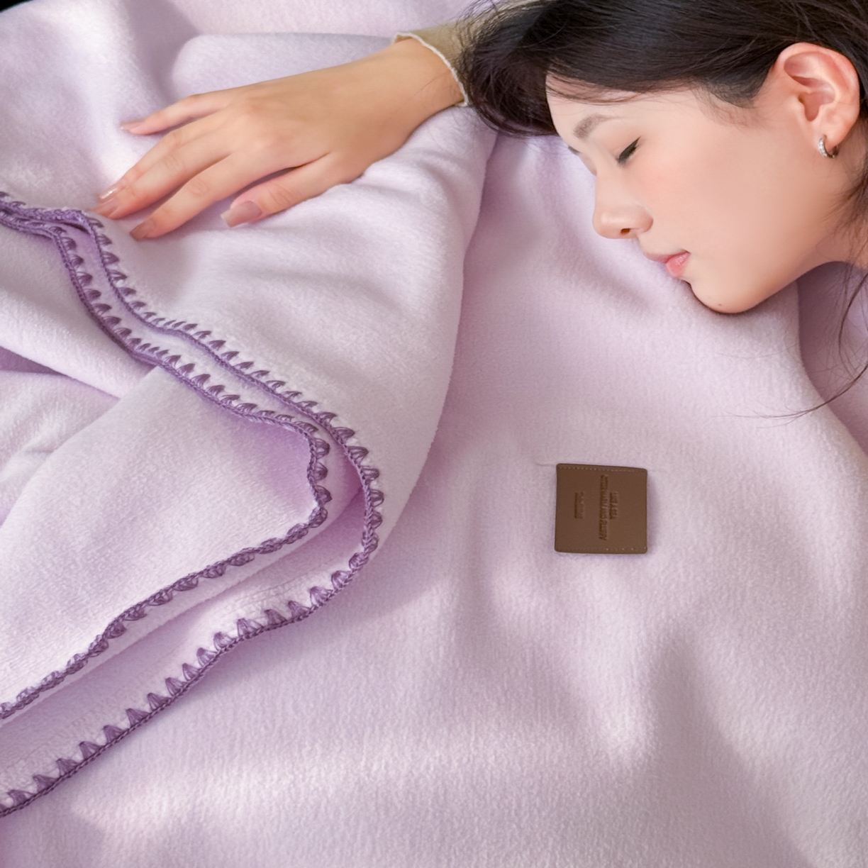 91家纺网 家纺一手货源 找家纺 金喜 2025新款双面仿羊绒多功能毯盖毯 毯子毛毯 香芋紫