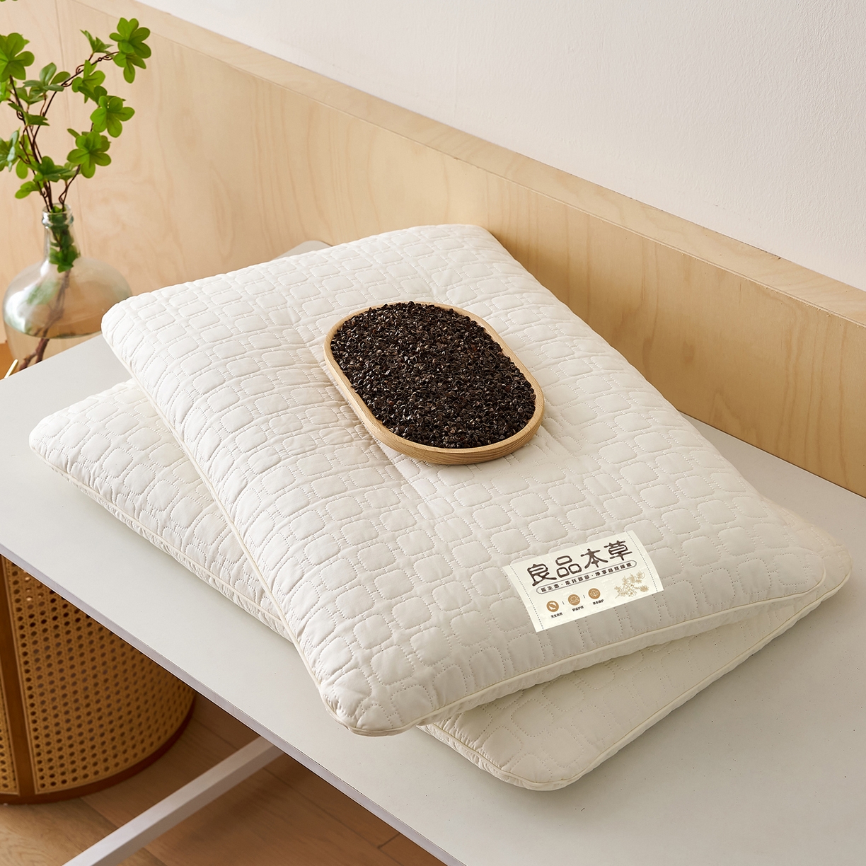 91家纺网 家纺一手货源 找家纺 （总）乐可 2025新款良品本草荞麦枕枕头枕芯