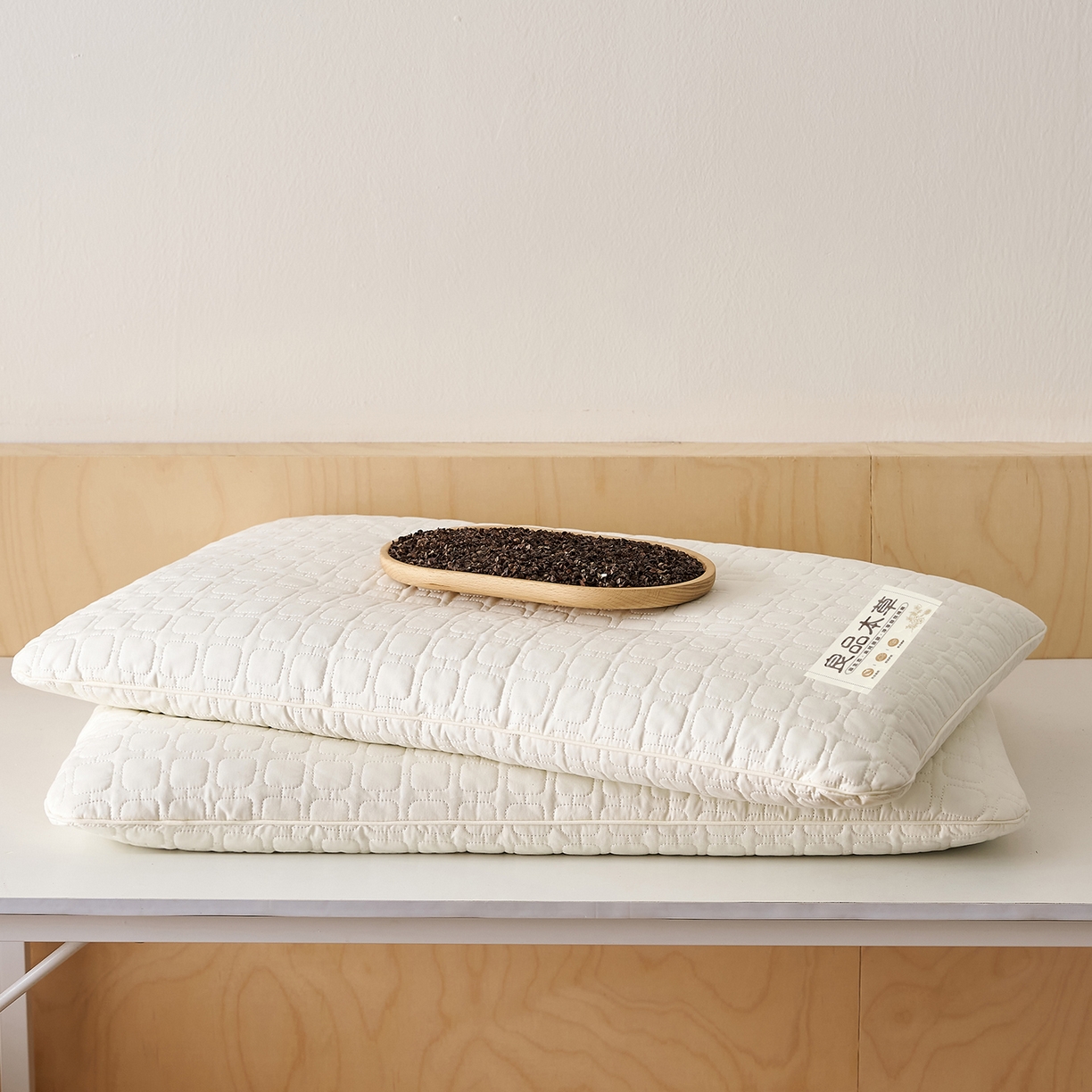 91家纺网 家纺一手货源 找家纺 乐可 2025新款良品本草荞麦枕枕头枕芯 良品本草荞麦枕-白