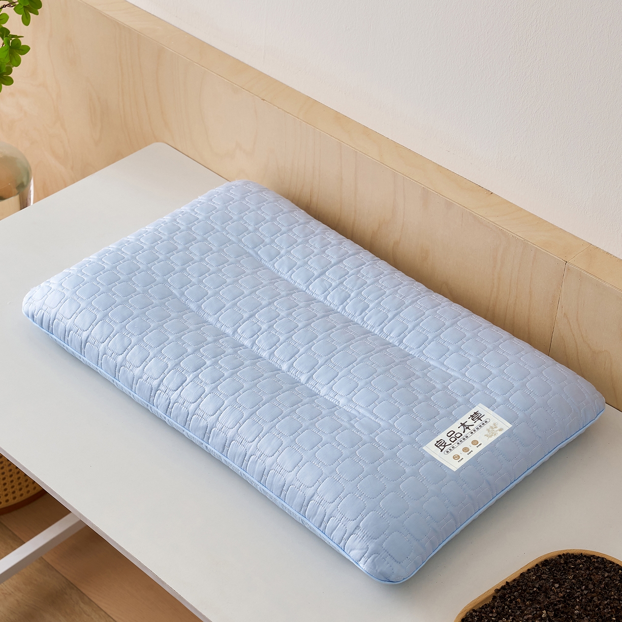 91家纺网 家纺一手货源 找家纺 乐可 2025新款良品本草荞麦枕枕头枕芯 良品本草荞麦枕-蓝