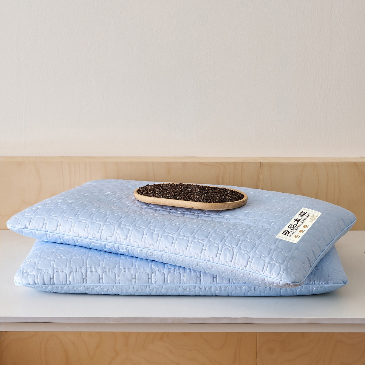 91家纺网 家纺一手货源 找家纺 乐可 2025新款良品本草荞麦枕枕头枕芯 良品本草荞麦枕-蓝