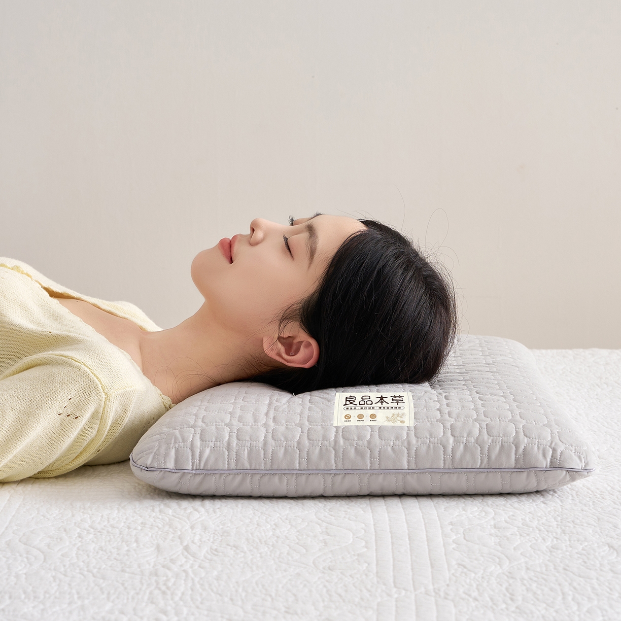 91家纺网 家纺一手货源 找家纺 乐可 2025新款良品本草荞麦枕枕头枕芯 良品本草荞麦枕-灰