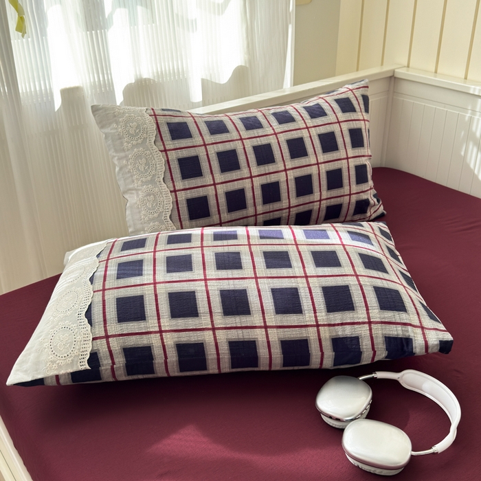 91家纺网 家纺一手货源 找家纺 上尚居 2025新款高克重法式复古无印风亚麻原麻四件套 布朗妮