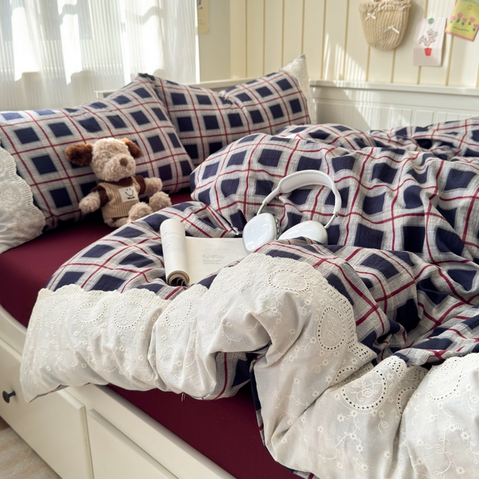 上尚居 2025新款高克重法式复古无印风亚麻原麻四件套 布朗妮