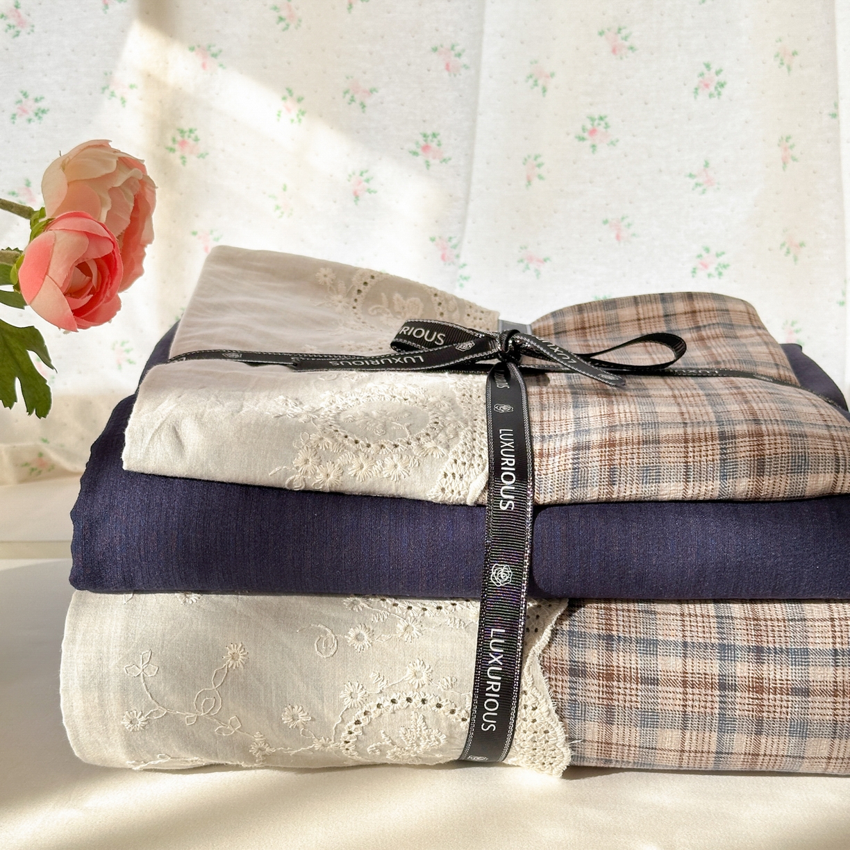 91家纺网 家纺一手货源 找家纺 上尚居 2025新款高克重法式复古无印风亚麻原麻四件套 卡布奇诺