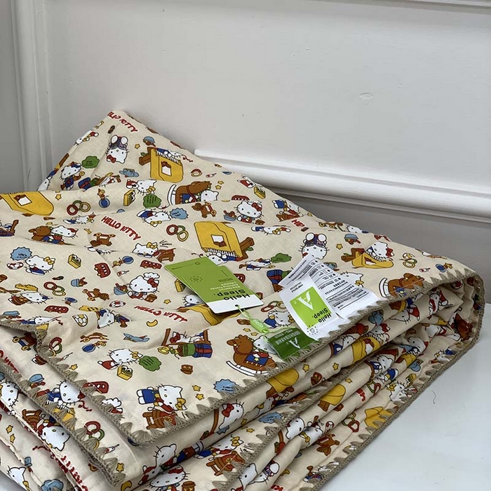 （总）源启生活 2025新款A类贝壳边款双层纱夏被