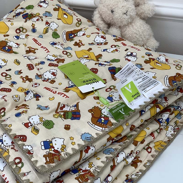 91家纺网 家纺一手货源 找家纺 （总）源启生活 2025新款A类贝壳边款双层纱夏被