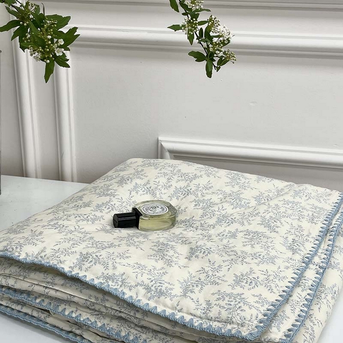 91家纺网 家纺一手货源 找家纺 源启生活 2025新款A类贝壳边款双层纱夏被 艾莎