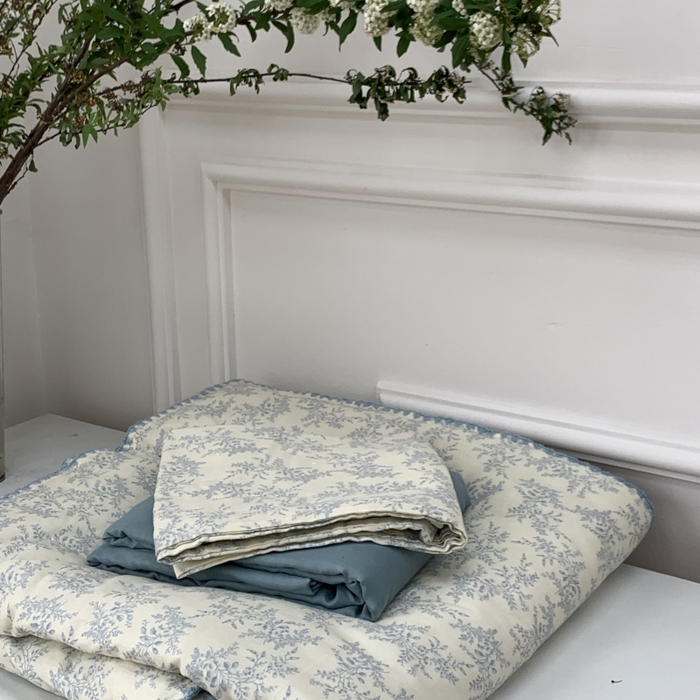 91家纺网 家纺一手货源 找家纺 源启生活 2025新款A类贝壳边款双层纱夏被 艾莎