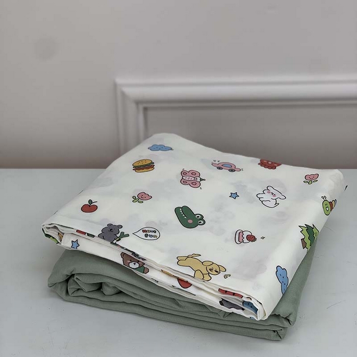 91家纺网 家纺一手货源 找家纺 源启生活 2025新款A类贝壳边款双层纱夏被 可爱多