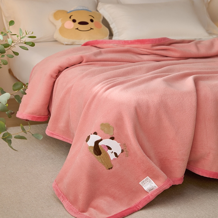 91家纺网 家纺一手货源 找家纺 皇寝世家家居 2025新款仿绵羊绒毛毯兔绒毯办公室午睡毯子毛巾被 四季空调沙发盖毯 豆沙