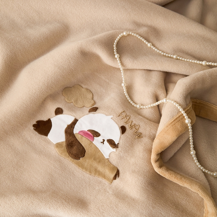 91家纺网 家纺一手货源 找家纺 皇寝世家家居 2025新款仿绵羊绒毛毯兔绒毯办公室午睡毯子毛巾被 四季空调沙发盖毯 浅咖