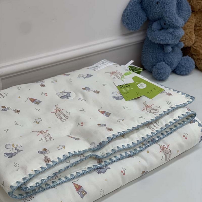 源启生活 2025新款A类贝壳边款双层纱夏被 梦礼