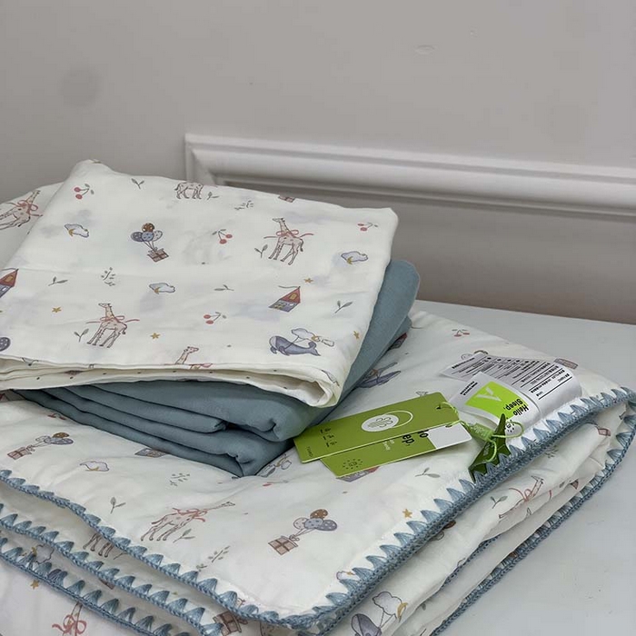 91家纺网 家纺一手货源 找家纺 源启生活 2025新款A类贝壳边款双层纱夏被 梦礼