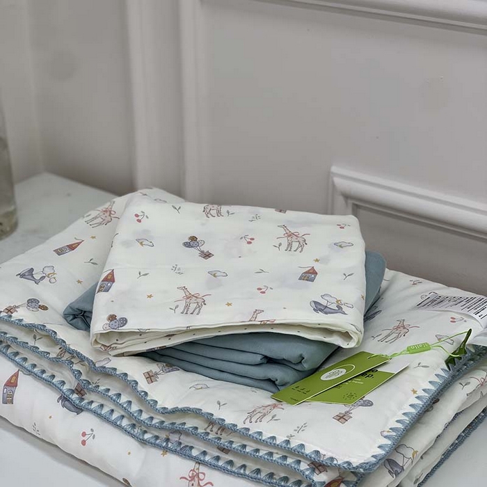 91家纺网 家纺一手货源 找家纺 源启生活 2025新款A类贝壳边款双层纱夏被 梦礼