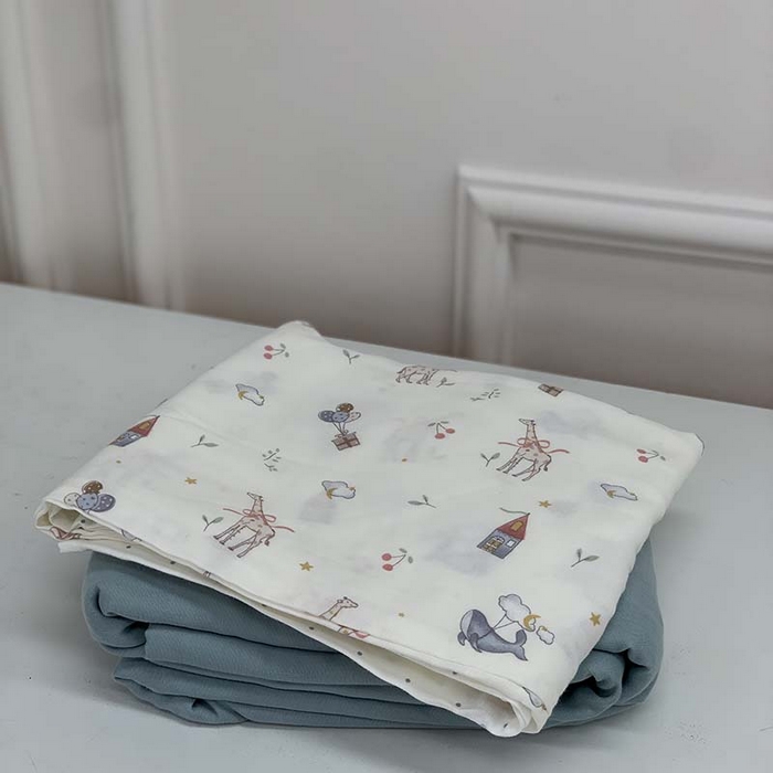 91家纺网 家纺一手货源 找家纺 源启生活 2025新款A类贝壳边款双层纱夏被 梦礼