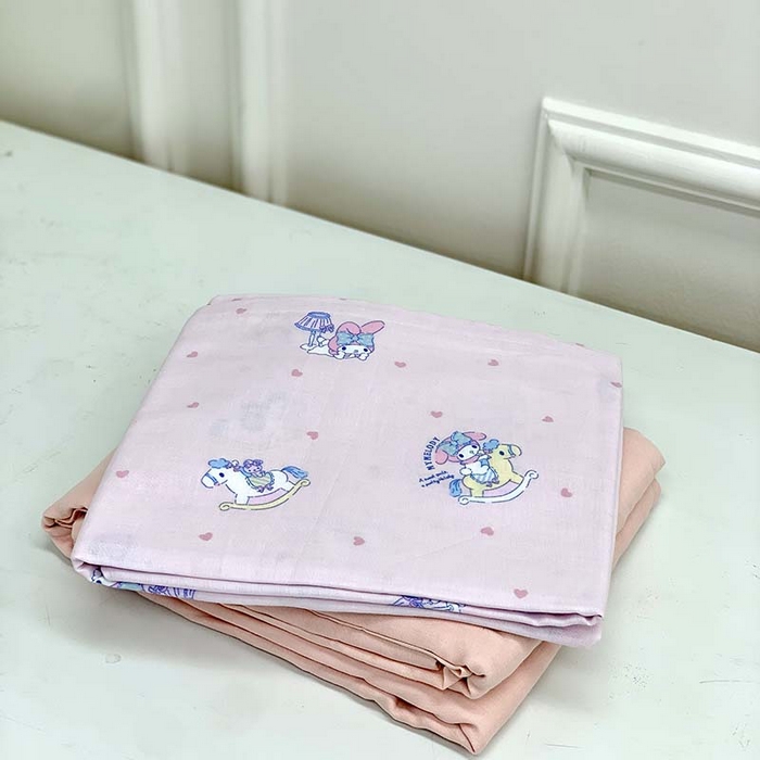 91家纺网 家纺一手货源 找家纺 源启生活 2025新款A类贝壳边款双层纱夏被 木马美乐蒂