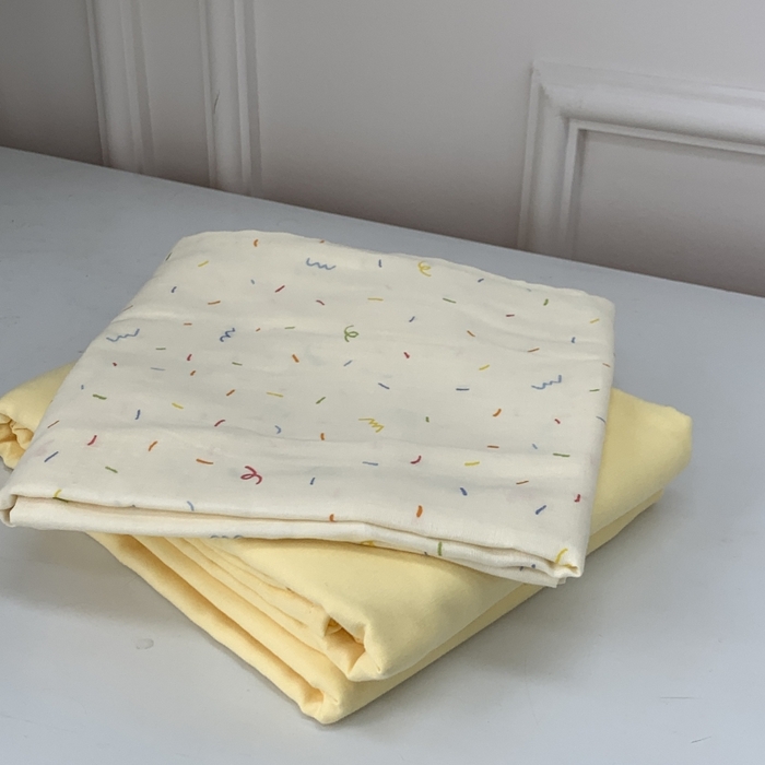 91家纺网 家纺一手货源 找家纺 源启生活 2025新款A类贝壳边款双层纱夏被 奶油派