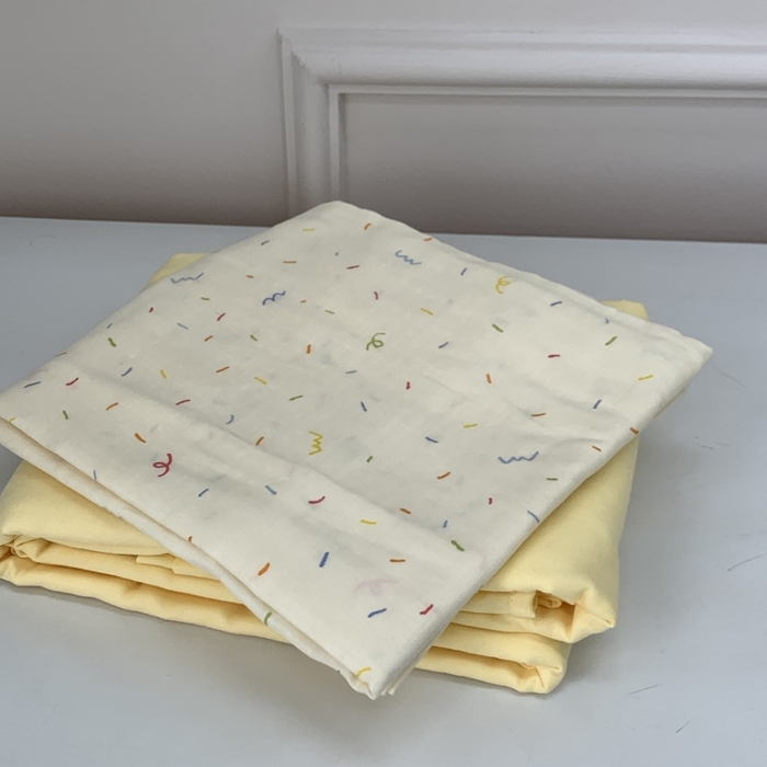 91家纺网 家纺一手货源 找家纺 源启生活 2025新款A类贝壳边款双层纱夏被 奶油派