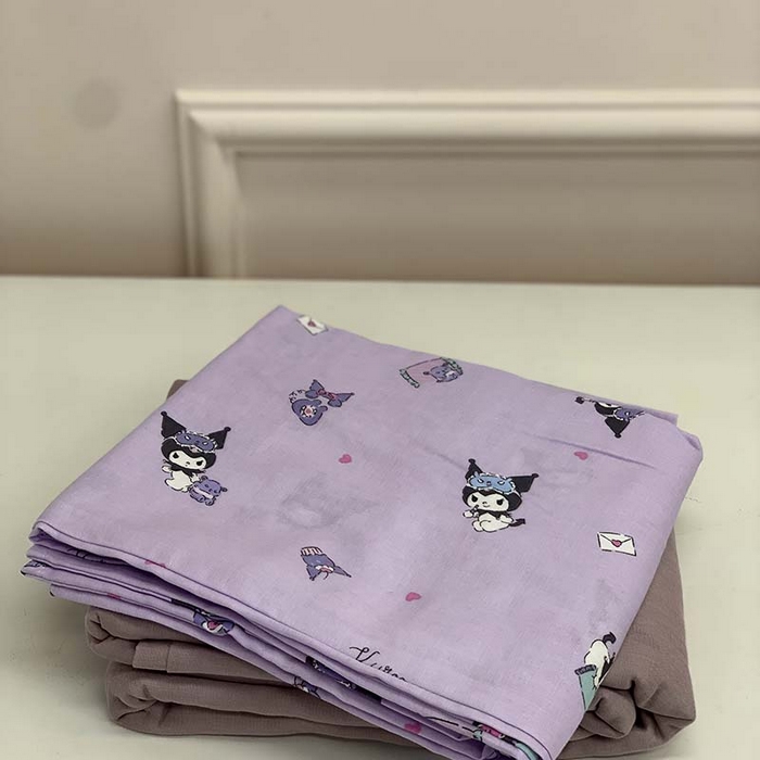 91家纺网 家纺一手货源 找家纺 源启生活 2025新款A类贝壳边款双层纱夏被 晚安库洛米