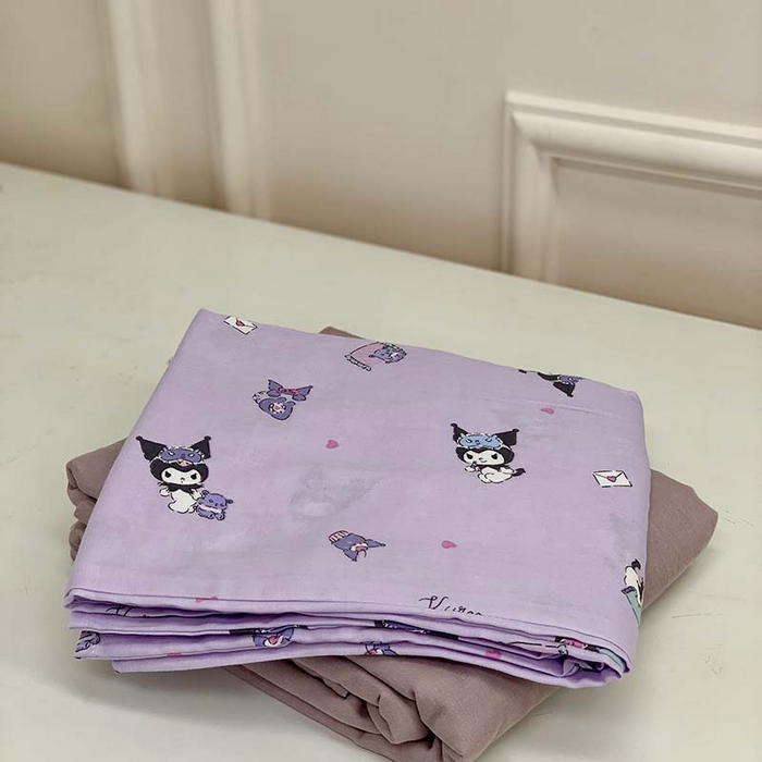 91家纺网 家纺一手货源 找家纺 源启生活 2025新款A类贝壳边款双层纱夏被 晚安库洛米