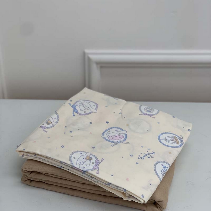 91家纺网 家纺一手货源 找家纺 源启生活 2025新款A类贝壳边款双层纱夏被 星星玉桂狗