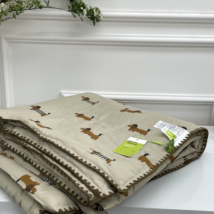 91家纺网 家纺一手货源 找家纺 源启生活 2025新款A类贝壳边款双层纱夏被 修修狗