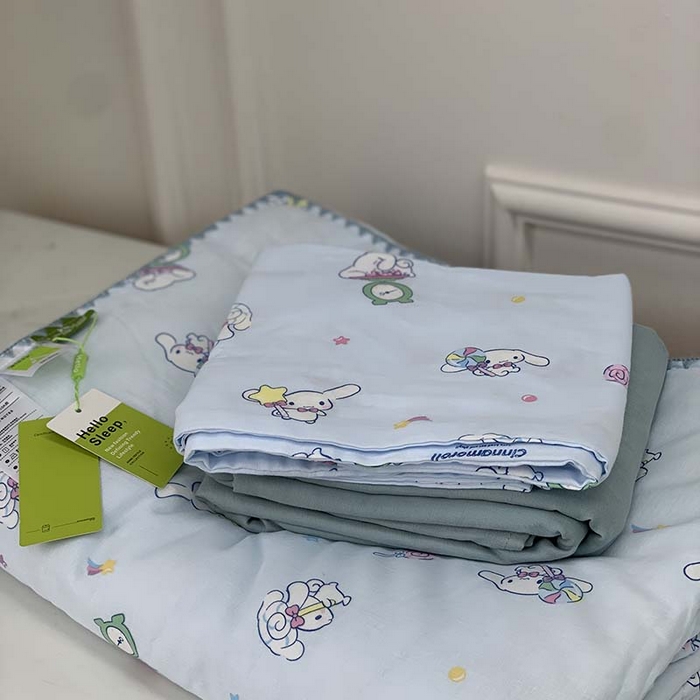 91家纺网 家纺一手货源 找家纺 源启生活 2025新款A类贝壳边款双层纱夏被 玉桂狗