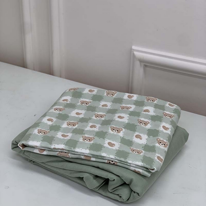 91家纺网 家纺一手货源 找家纺 源启生活 2025新款A类贝壳边款双层纱夏被 仔仔熊