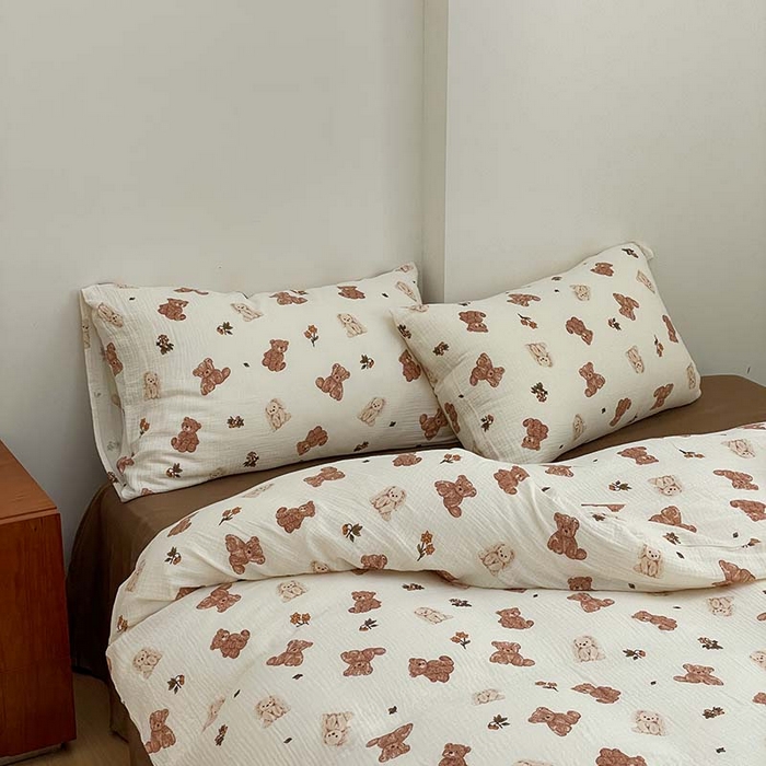 91家纺网 家纺一手货源 找家纺 （总）源启生活 2025新款全棉A类双层皱皱纱四件套