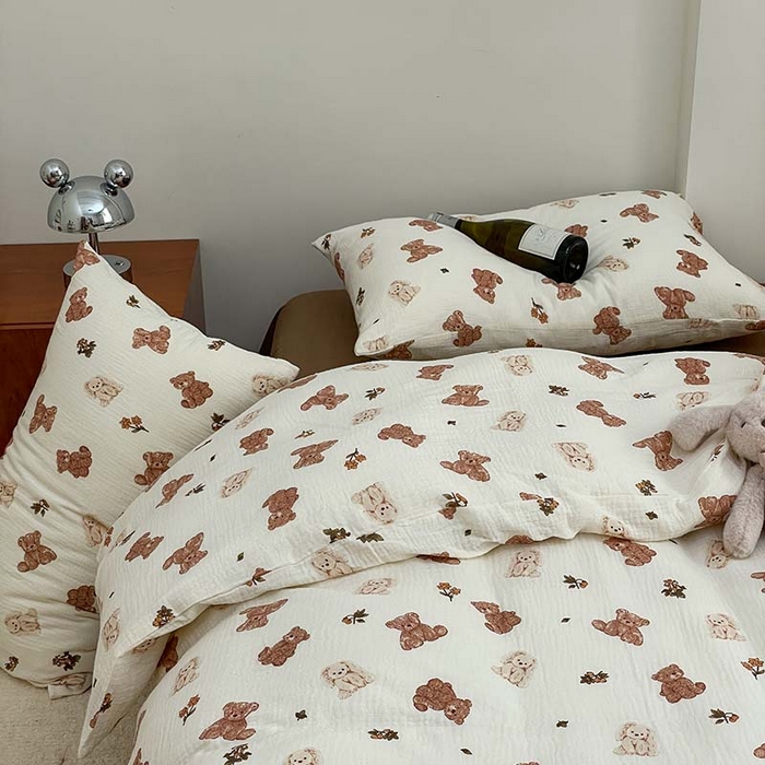 91家纺网 家纺一手货源 找家纺 （总）源启生活 2025新款全棉A类双层皱皱纱四件套