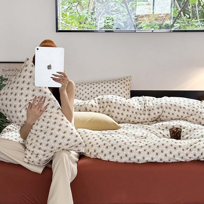 91家纺网 家纺一手货源 找家纺 （总）源启生活 2025秋冬新款A类全棉针织棉活性印染四件套