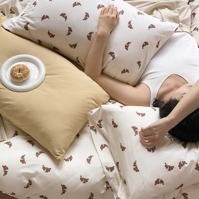 91家纺网 家纺一手货源 找家纺 源启生活 2025秋冬新款A类全棉针织棉活性印染四件套 可颂