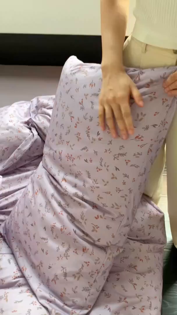 91家纺网 家纺一手货源 找家纺 源启生活 2025秋冬新款A类全棉针织棉活性印染四件套 紫陌