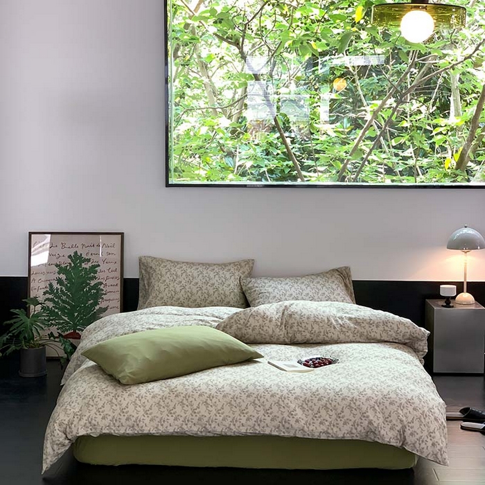 91家纺网 家纺一手货源 找家纺 源启生活 2025秋冬新款A类全棉针织棉活性印染四件套 遇见