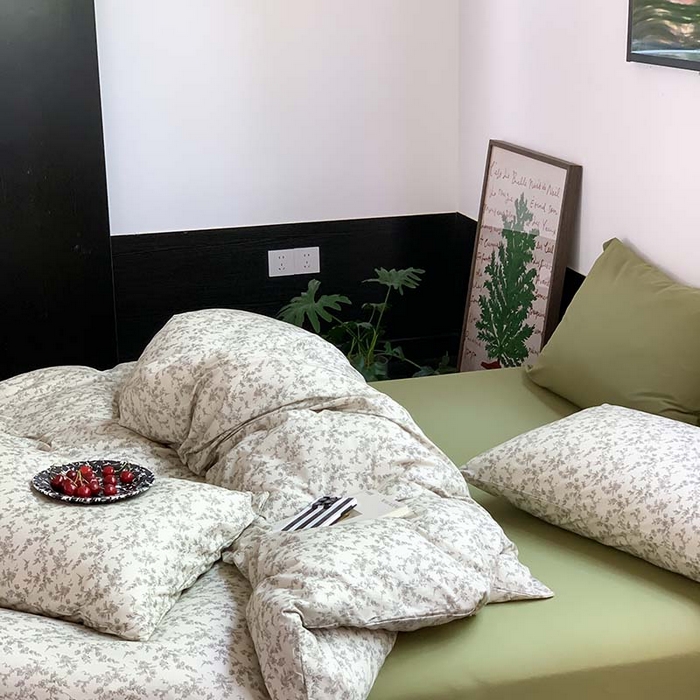 91家纺网 家纺一手货源 找家纺 源启生活 2025秋冬新款A类全棉针织棉活性印染四件套 遇见