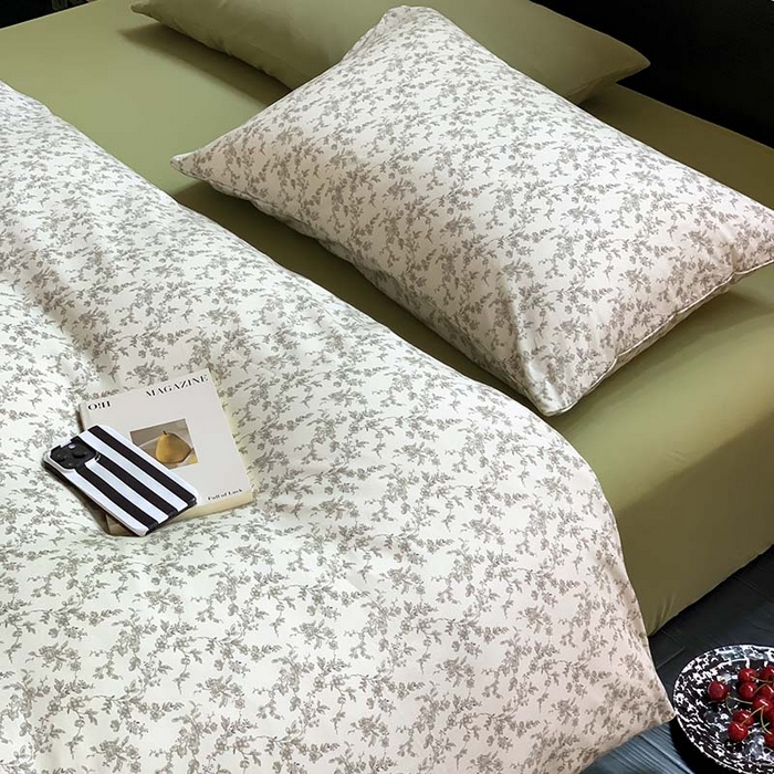 91家纺网 家纺一手货源 找家纺 源启生活 2025秋冬新款A类全棉针织棉活性印染四件套 遇见