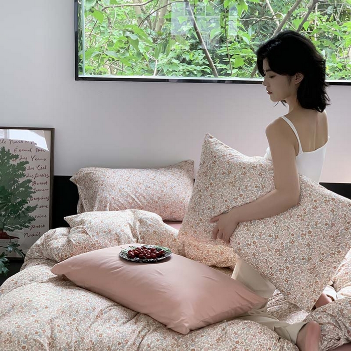 91家纺网 家纺一手货源 找家纺 源启生活 2025秋冬新款A类全棉针织棉活性印染四件套 予你