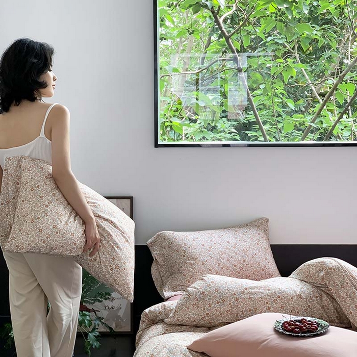 91家纺网 家纺一手货源 找家纺 源启生活 2025秋冬新款A类全棉针织棉活性印染四件套 予你