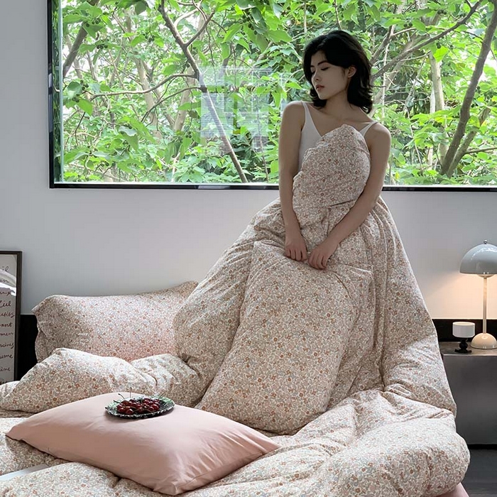 91家纺网 家纺一手货源 找家纺 源启生活 2025秋冬新款A类全棉针织棉活性印染四件套 予你